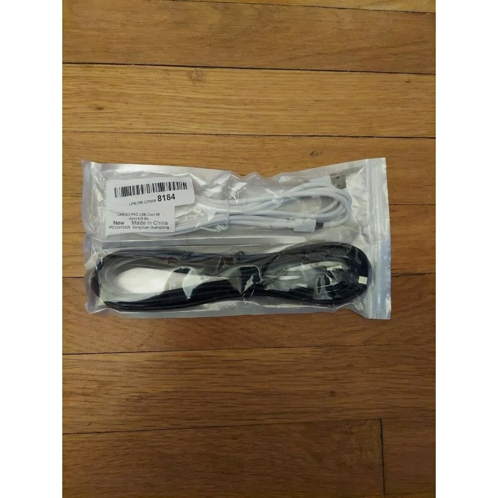 Deego PVC USB 6ft white + 10ft Black New